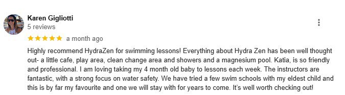 Karen swim school review